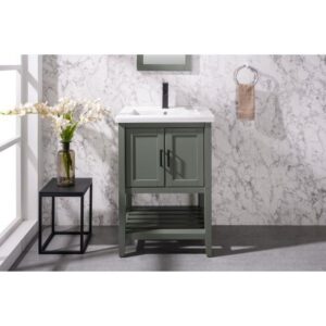 Legion Furniture WLF9024-PG 24 Inch Kd Pewter Green Sink Vanity