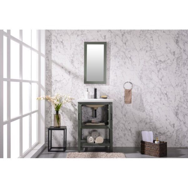 Legion Furniture WLF9024-PG 24 Inch Kd Pewter Green Sink Vanity