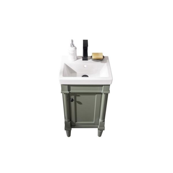 Legion Furniture WLF9218-PG 18 Inch Pewter Green Sink Vanity