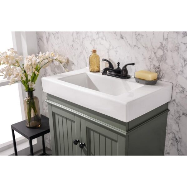 Legion Furniture WLF9324-PG 24 Inch Pewter Green Sink Vanity