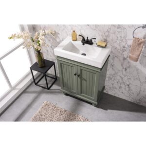 Legion Furniture WLF9324-PG 24 Inch Pewter Green Sink Vanity