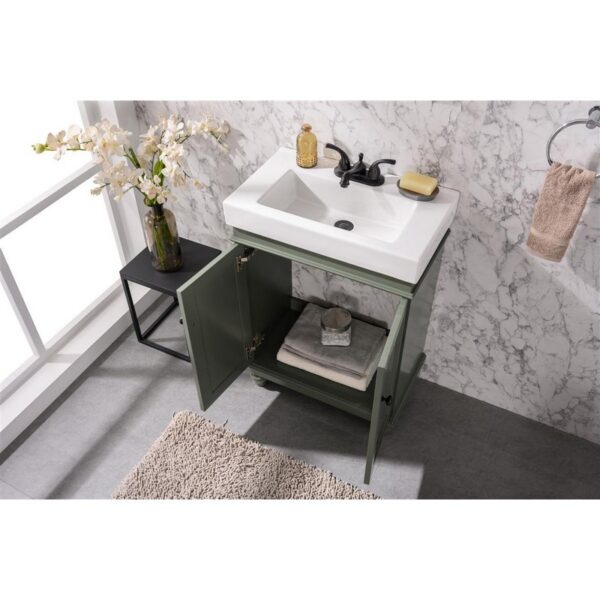 Legion Furniture WLF9324-PG 24 Inch Pewter Green Sink Vanity