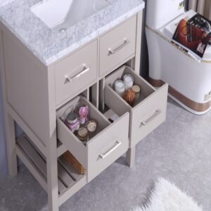 Legion Furniture WT7130-G 31 Inch Vanity Set with Mirror in Warm Gray, No Faucet