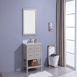 Legion Furniture WT7130-G 31 Inch Vanity Set with Mirror in Warm Gray, No Faucet