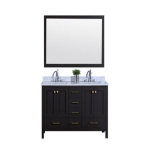 Legion Furniture WT7260-E 61 Inch Vanity Set with Mirror in Espresso, No Faucet