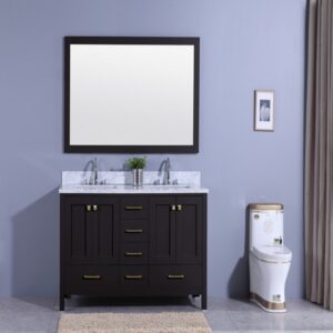 Legion Furniture WT7260-E 61 Inch Vanity Set with Mirror in Espresso, No Faucet