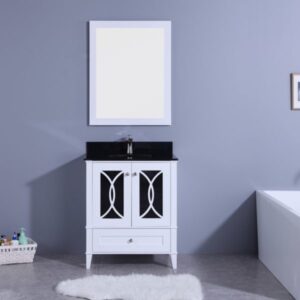 Legion Furniture WT7430-WB 30 Inch Vanity Set with Mirror in White, No Faucet