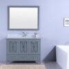 Legion Furniture WT7448-GG 48 Inch Vanity Set with Mirror in Gray, No Faucet