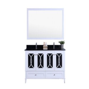 Legion Furniture WT7460-WB 60 Inch Vanity Set with Mirror in White, No Faucet