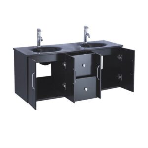 Legion Furniture WT9001D 60 Inch Vanity Set with Mirror in Espresso, No Faucet