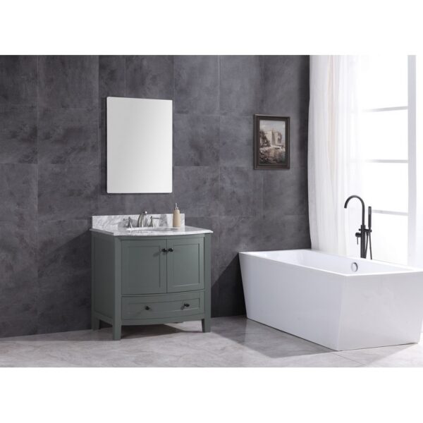 Legion Furniture WT9309-36-PG-PVC 36 Inch Pewter Green Bathroom Vanity