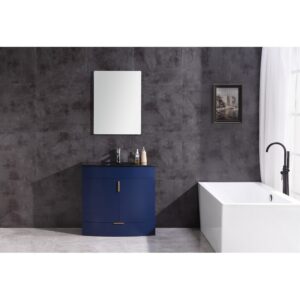 Legion Furniture WTM8130-36-B-PVC 36 Inch Blue Bathroom Vanity