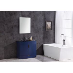 Legion Furniture WTM8130-36-B-PVC 36 Inch Blue Bathroom Vanity