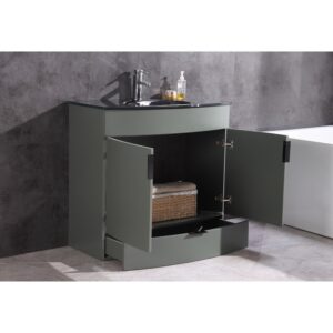 Legion Furniture WTM8130-36-PG-PVC 36 Inch Pewter Green Bathroom Vanity