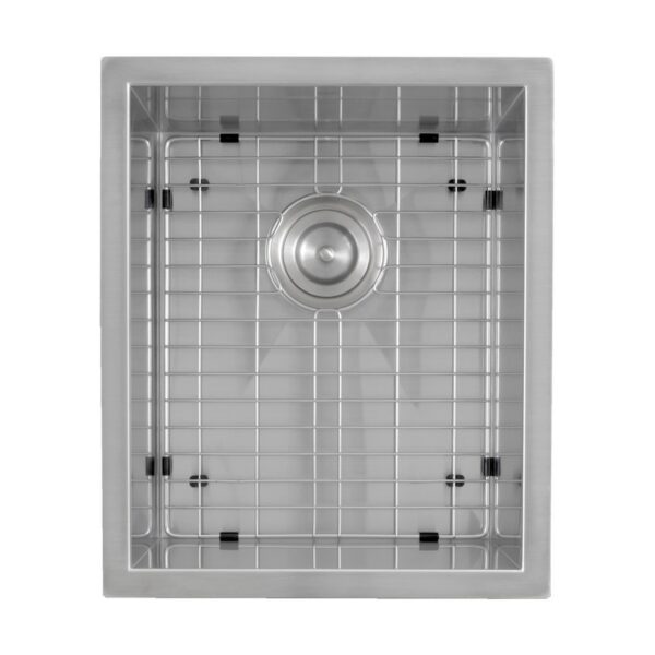 Nantucket Sinks ZR1815 Pro Series 15 Inch Rectangle Undermount Zero Radius Stainless Steel Bar/Prep Sink