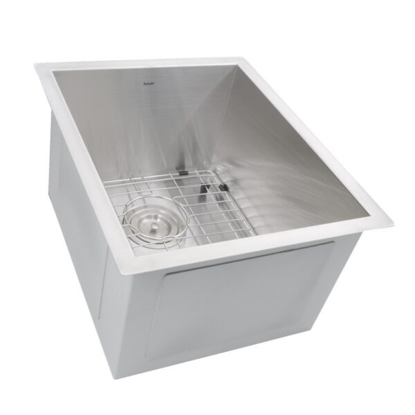 Nantucket Sinks ZR1815 Pro Series 15 Inch Rectangle Undermount Zero Radius Stainless Steel Bar/Prep Sink