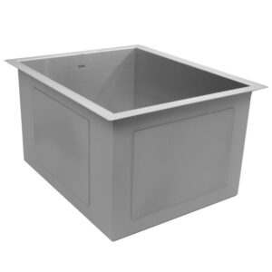 Nantucket Sinks ZR1815 Pro Series 15 Inch Rectangle Undermount Zero Radius Stainless Steel Bar/Prep Sink