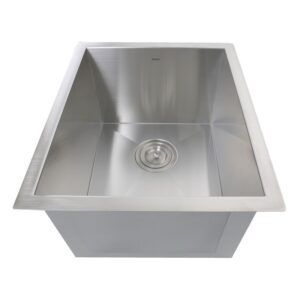 Nantucket Sinks ZR1815 Pro Series 15 Inch Rectangle Undermount Zero Radius Stainless Steel Bar/Prep Sink