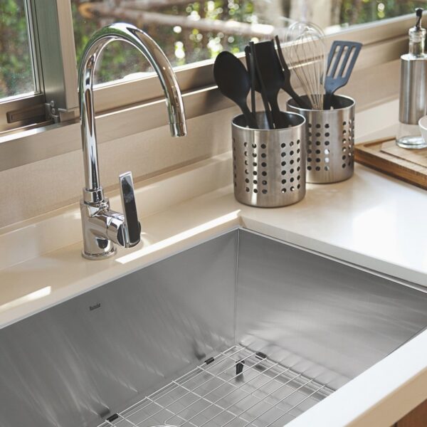 Nantucket Sinks ZR2818-16 Pro Series 28 Inch Large Rectangle Single Bowl Undermount Zero Radius Stainless Steel Kitchen Sink