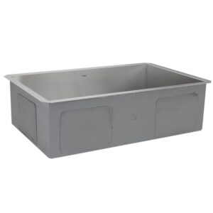 Nantucket Sinks ZR2818-8-16 Pro Series 28 Inch Large Rectangle Single Bowl Undermount Zero Radius Stainless Steel Kitchen Sink