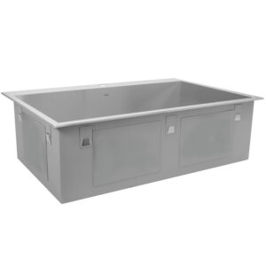 Nantucket Sinks' ZR3322-S-16 - 33 Inch Large Rectangle Single Bowl Self Rimming Zero Radius Stainless Steel Drop In Kitchen Sink, 16 Gauge -1 Hole