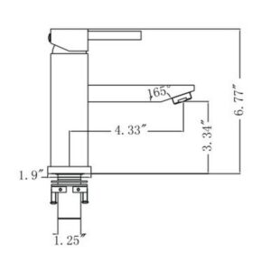 Legion Furniture ZY6003 Single Hole UPC Faucet with Drain