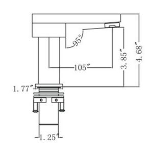 Legion Furniture ZY6051 Single Hole UPC Faucet with Drain