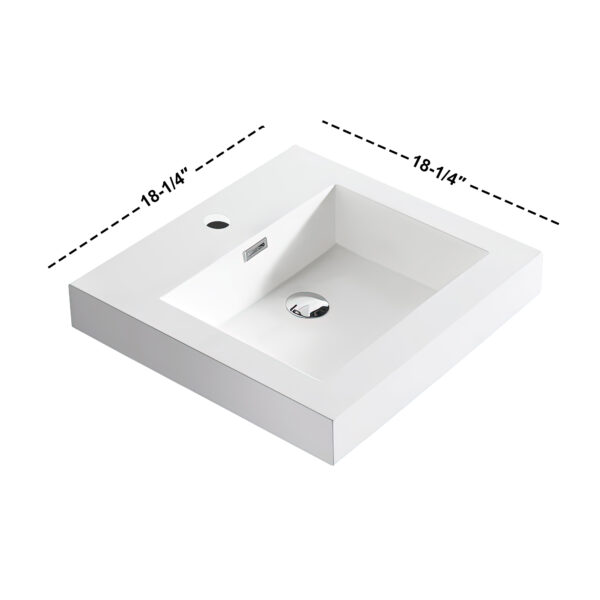 Dowell Topmount Bathroom Resin Basin 000 1818BP