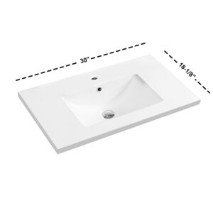 Dowell Topmount Bathroom Ceramic Basin 000 3018BT