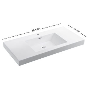 Dowell Topmount Bathroom Resin Basin 000 4818BP-S