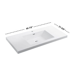 Dowell Topmount Bathroom Resin Basin 000 4922BP-S