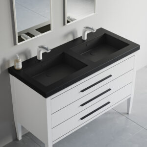 Dowell Topmount Bathroom Black Resin Basin 000 4922BP-BL