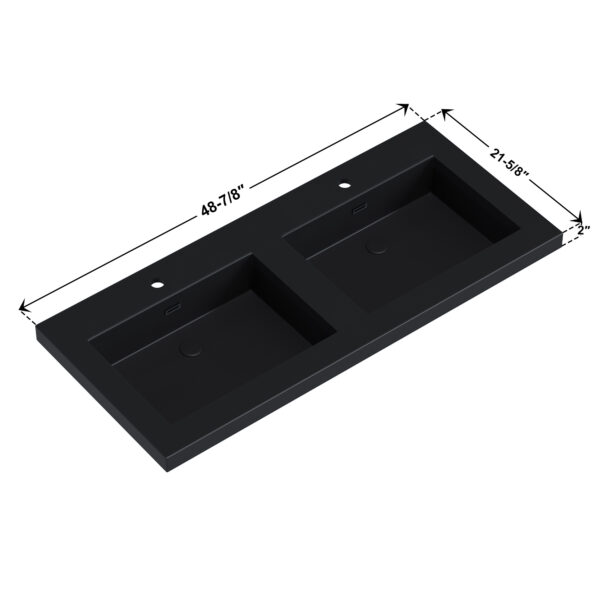 Dowell Topmount Bathroom Black Resin Basin 000 4922BP-BL