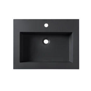 Dowell Topmount Bathroom Black Resin Basin 000 2418BP-BL