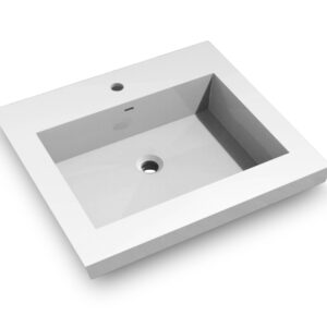 Dowell Topmount Bathroom Resin Basin 000 2522BP