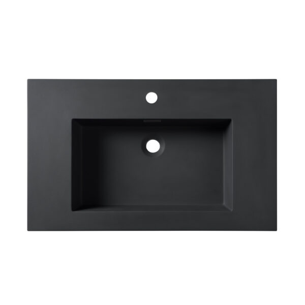 Dowell Topmount Bathroom Black Resin Basin 000 3018BP-BL