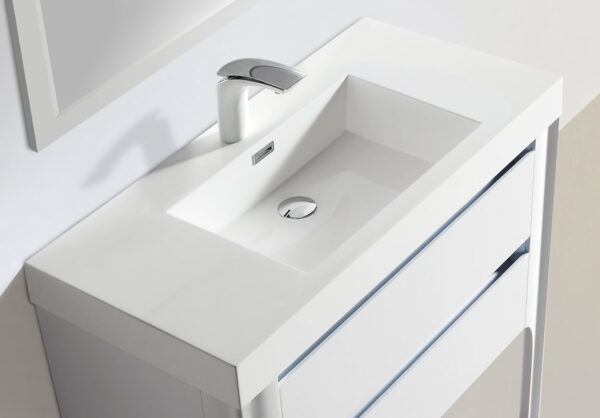 Dowell Topmount Bathroom Resin Basin 000 3618BP