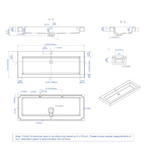 Dowell Topmount Bathroom Resin Basin 000 4818BP-RS