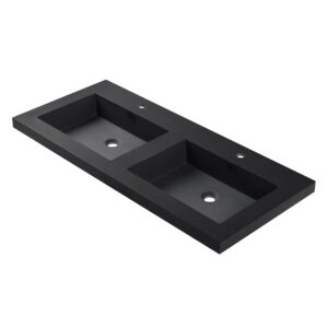 Dowell Topmount Bathroom Black Resin Basin 000 4922BP-BL