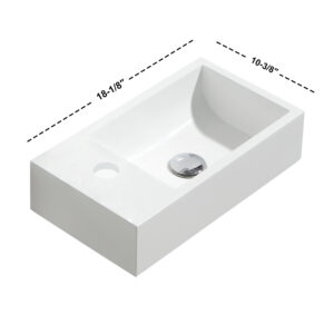 Dowell Topmount Bathroom Resin Basin 010 18B