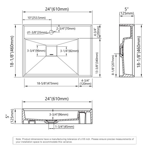 Dowell Wall Mounted Bathroom Sink – 070 2418