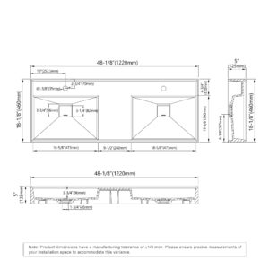 Dowell Wall Mounted Bathroom Sink 070 4818