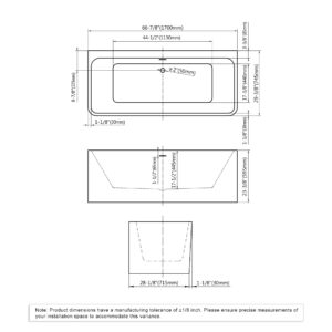 Dowell Freestanding bathtubs-073 6730 01