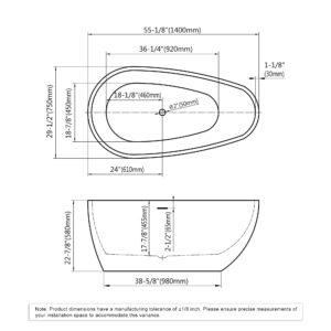 Dowell Freestanding bathtubs 074 5528 01