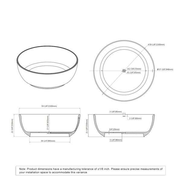 Dowell Freestanding bathtubs-078 59 01