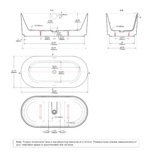 Dowell Freestanding bathtubs-081 6731 01