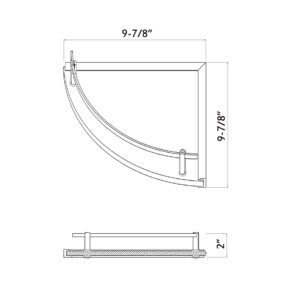 Dowell Single Corner Glass Shelf-2008 001 01