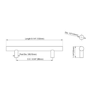 Dowell Aluminium Handle 3001 096