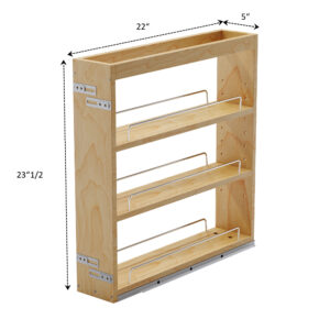 Dowell 5″ Base Pullout Organizer with Adjustable Shelves-4004 0524