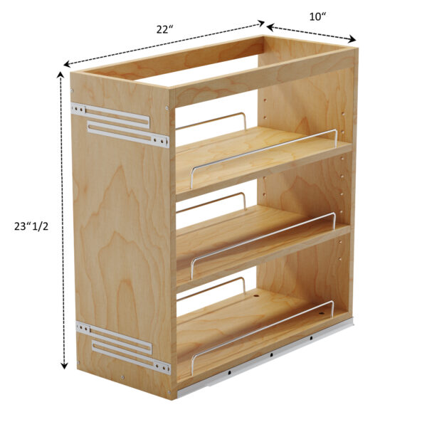 Dowell 10″ Base Pullout Organizer with Adjustable Shelvess-4004 1024